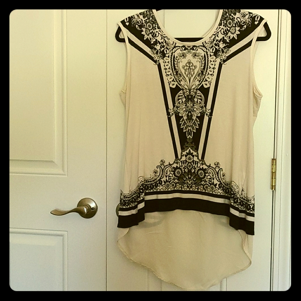 Gorgeous Sleeveless Asymmetrical Blouse - Picture 2 of 3